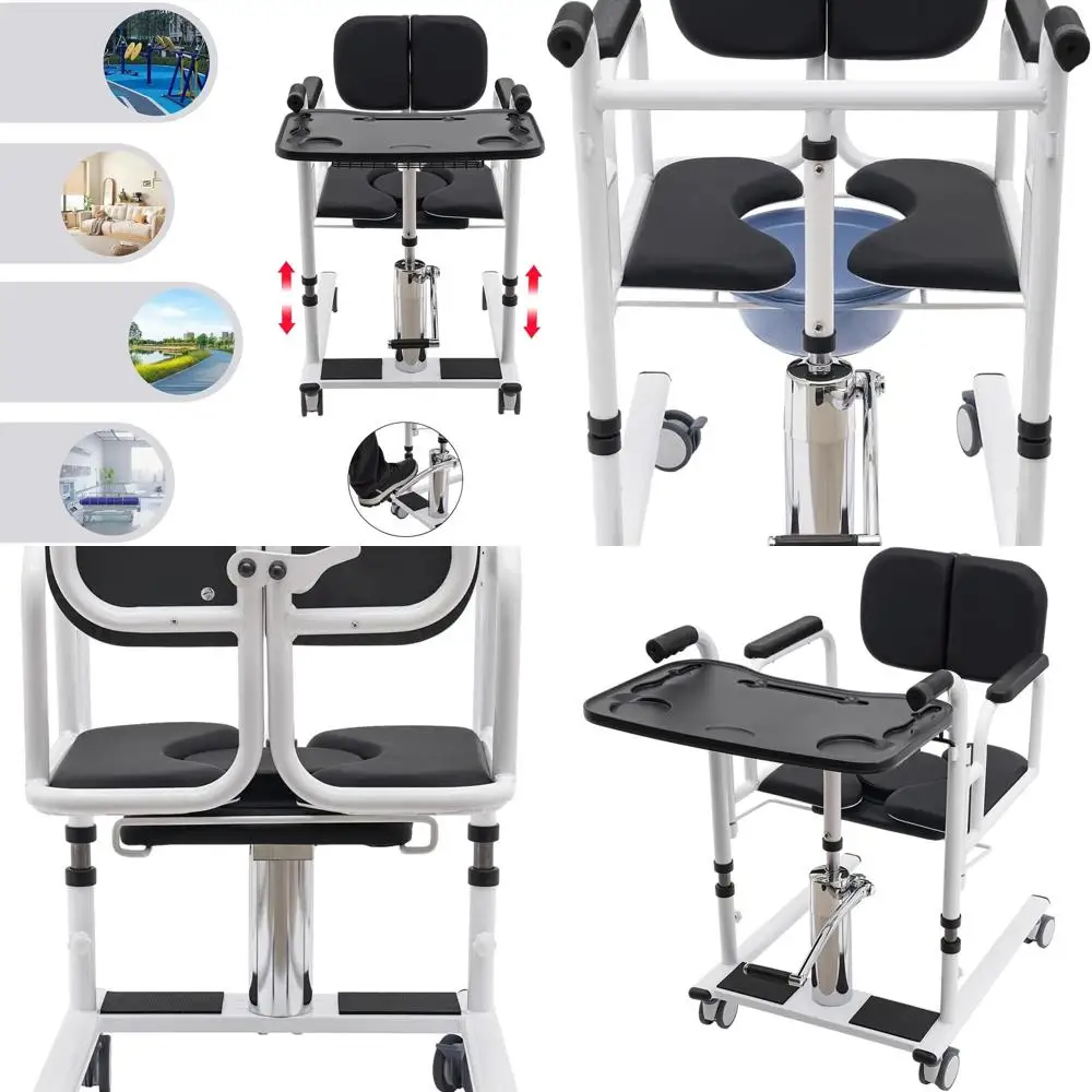 

Подъемник для перемещения пациентов, кресло-подъемник для кровати, туалета, душа, гидравлический, 150 кг