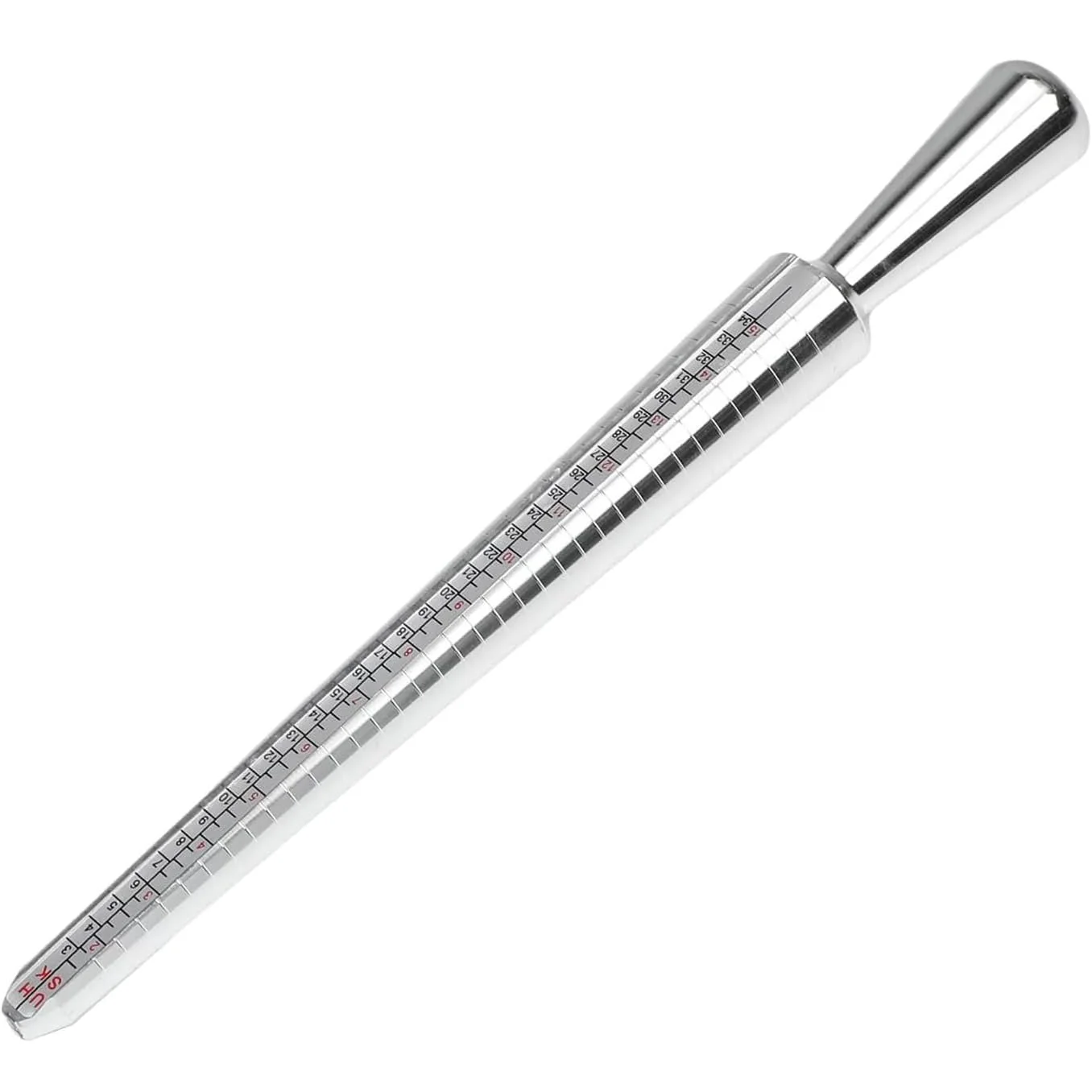 4-Size HK Aluminum Alloy Ring Sizer Gauge, Accurate Finger Measuring Tool for DIY Jewelry Making