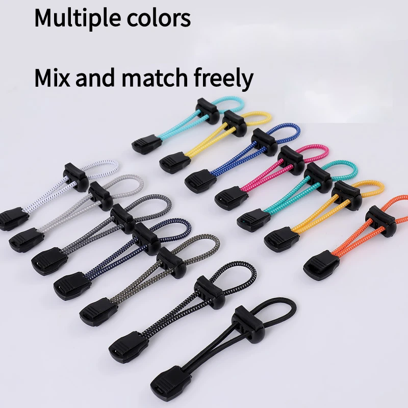 Round Shoelaces without ties square spring locking elastic shoelaces men's and women's casual sneakers laces shoe accessories