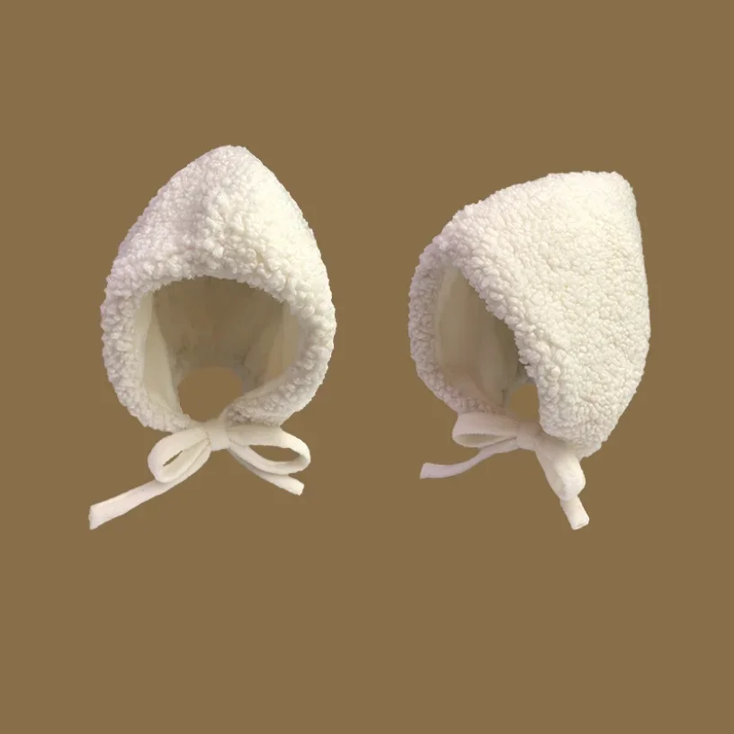 New Women'S Winter Plush Thickened Warm Windproof Ear Protection Hat For Students' Casual Cute Fashion Versatile Baotou Hat