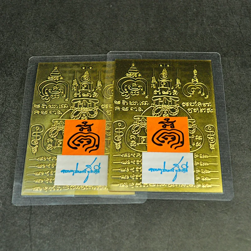 

Тайский амулет ручной работы из латуни, коллекционная карта