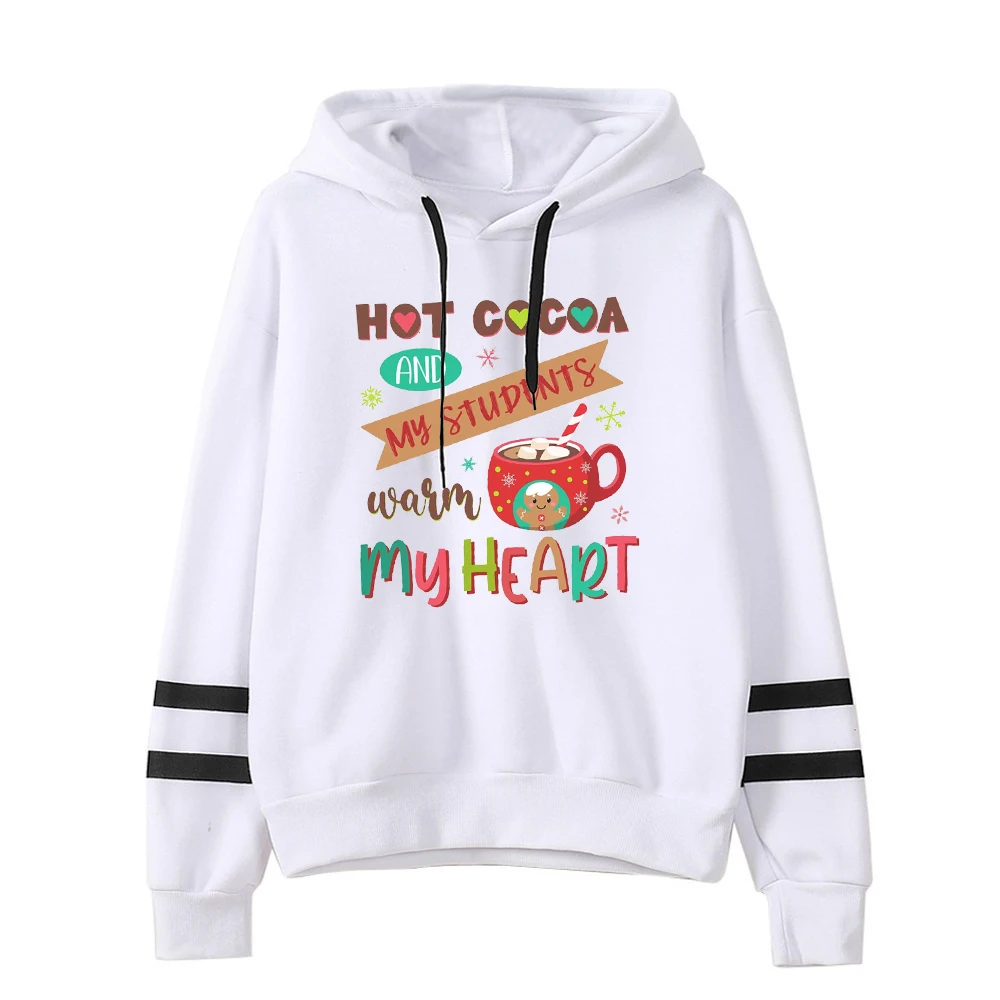 

Teacher Christmas Hoodie Cute Teacher Hot Chocolate Sweatshirt Teacher Christmas Present My Students Warm My Heart Hoodies