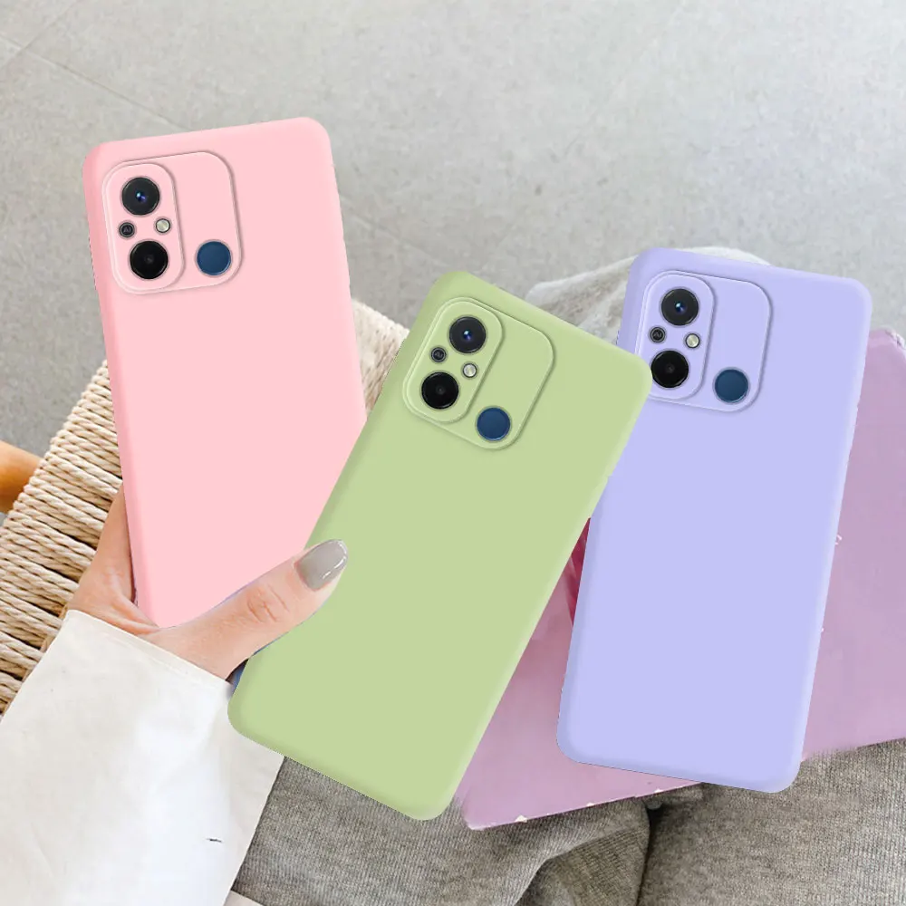 For Xiaomi Redmi 12C Case Matte Silicone Back Cover For Xiaomi Redmi 12C 12 C Phone Cases For Redmi 12C Fundas Coque