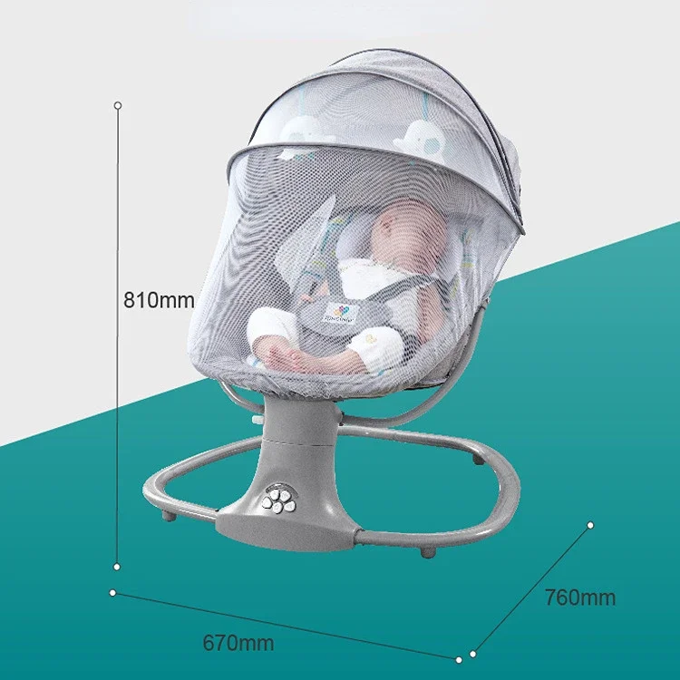 Schaukel Stuhl mit Bluetooth Musik Fernbedienung Babybett Elektrische Baby Schaukel Baby Liege neugeborenen multifunktions baby stubenwagen