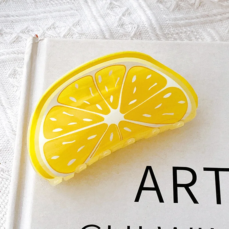 Accessories Japanese And Korean Cute Fruit Grab Clip Back Head Shark Clip Pan Hair Clip Large Ponytail Clip Hair Accessories