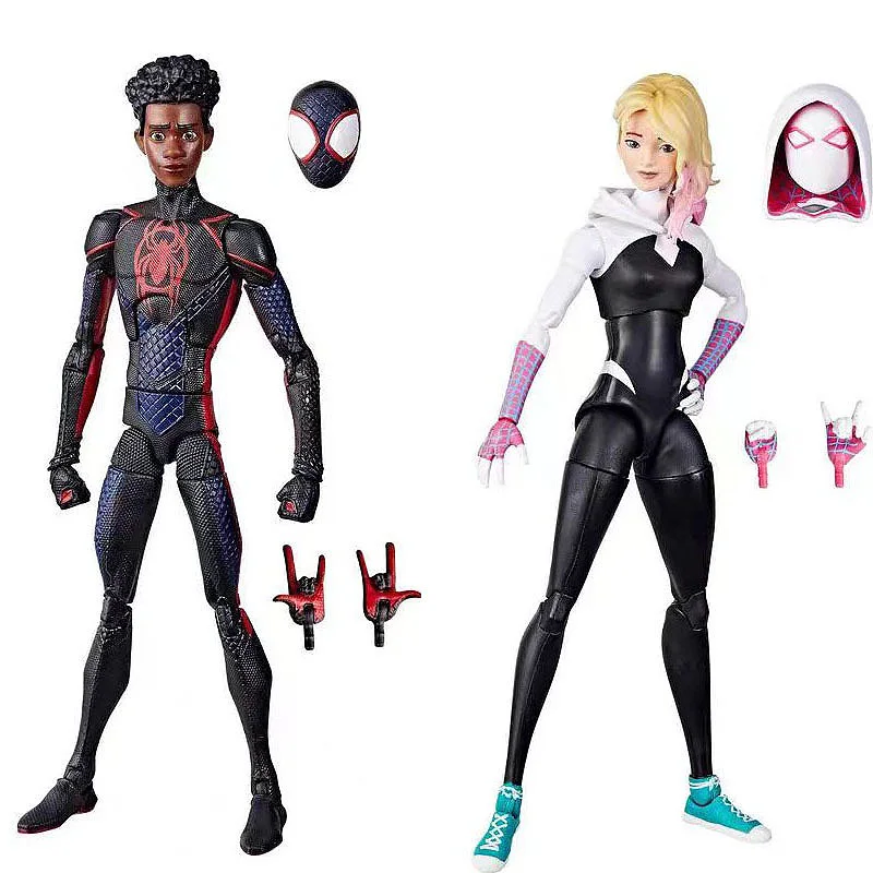 Spider Man Toys Figure Miles Action Figure Gwen Collection Sentinel Marvel Spider-Man Into the Spider Verse Figures Model Toys