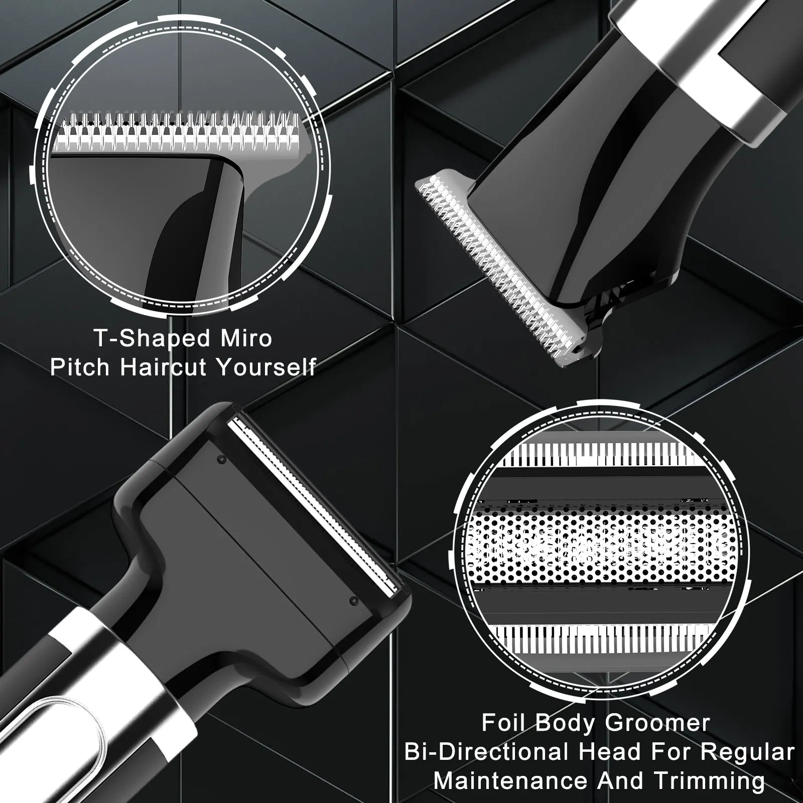 Surker 4-in-1 Shaver for Men Grooming Kit Multi-Function Washable Full Body Nose Wet/Dry Hair Trimmer for Home Use Razor