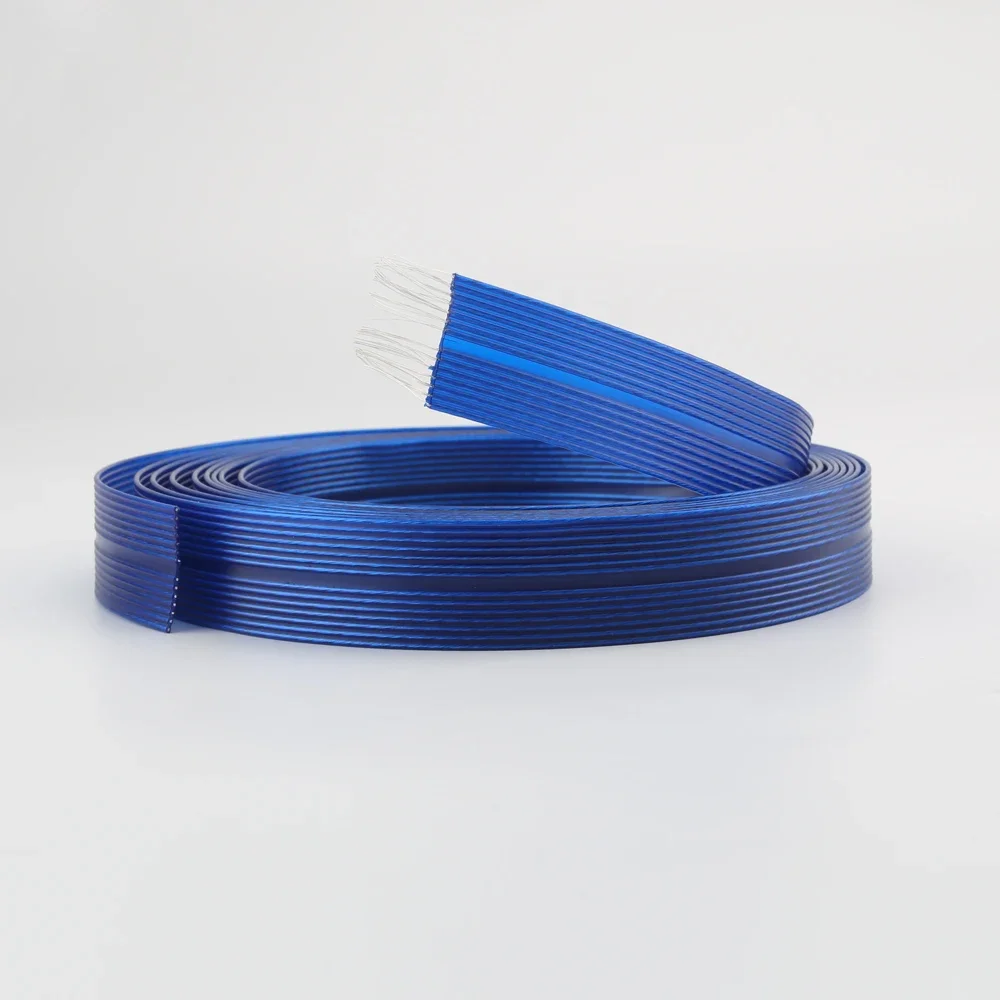 Audiocrast 99.998% 실버 도금 하이파이 오디오 스피커 케이블, 플랫 하이엔드 스피커 케이블, 오디오 애호가, F1409B