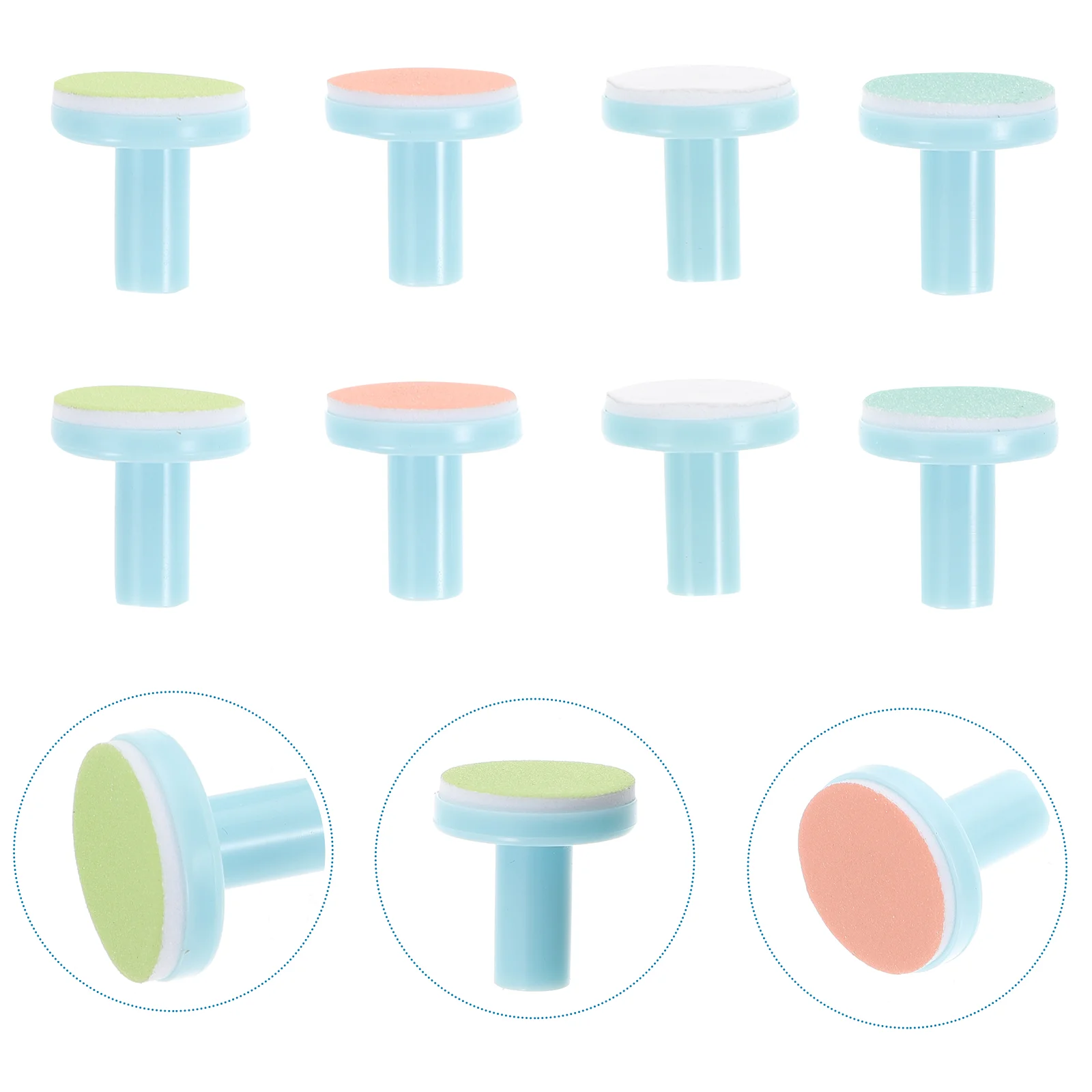 8 قطع من مبرد الأظافر الكهربائي، رؤوس دوارة بديلة، وسادات حفر لطحن، ملحقات الأطفال حديثي الولادة