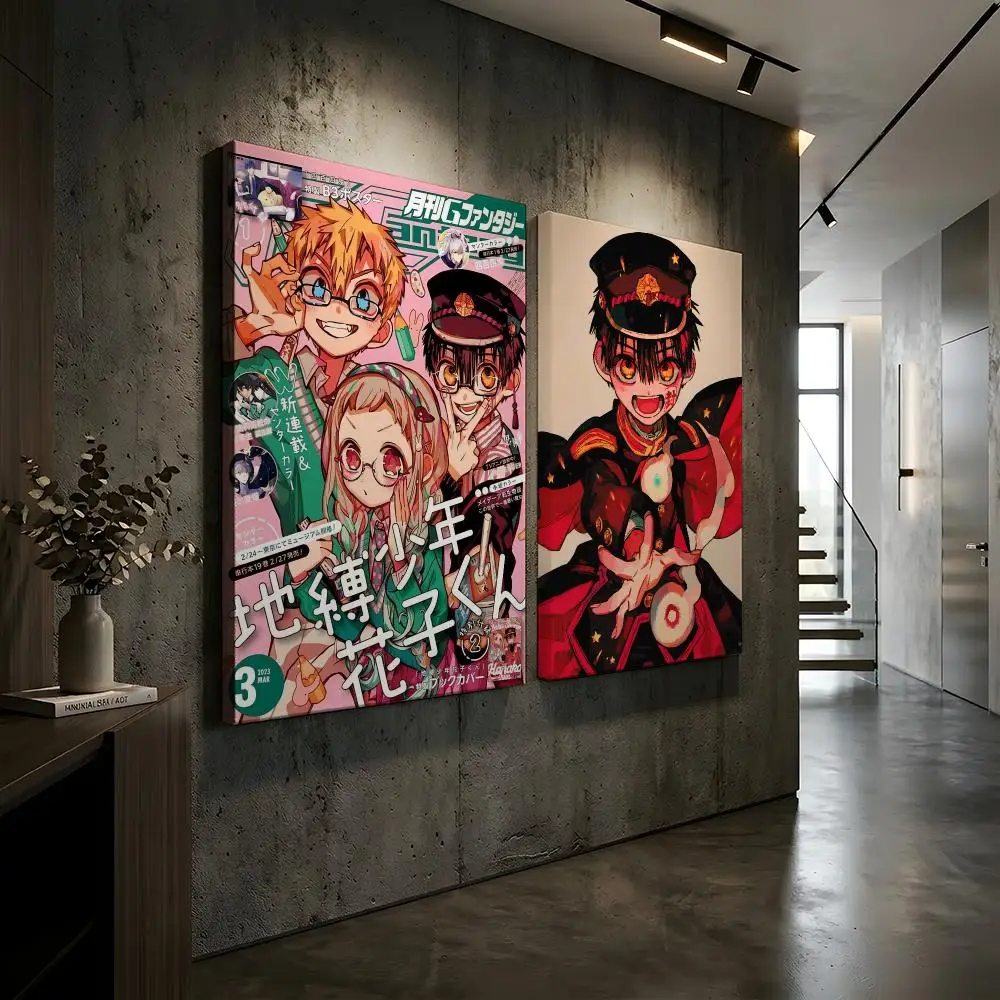 Toilet B-Bound Hanako Kun Anime Framed Wall Painting Framed Canvas Wall Art Waterproof Wall Decor For Living Room Bedroom