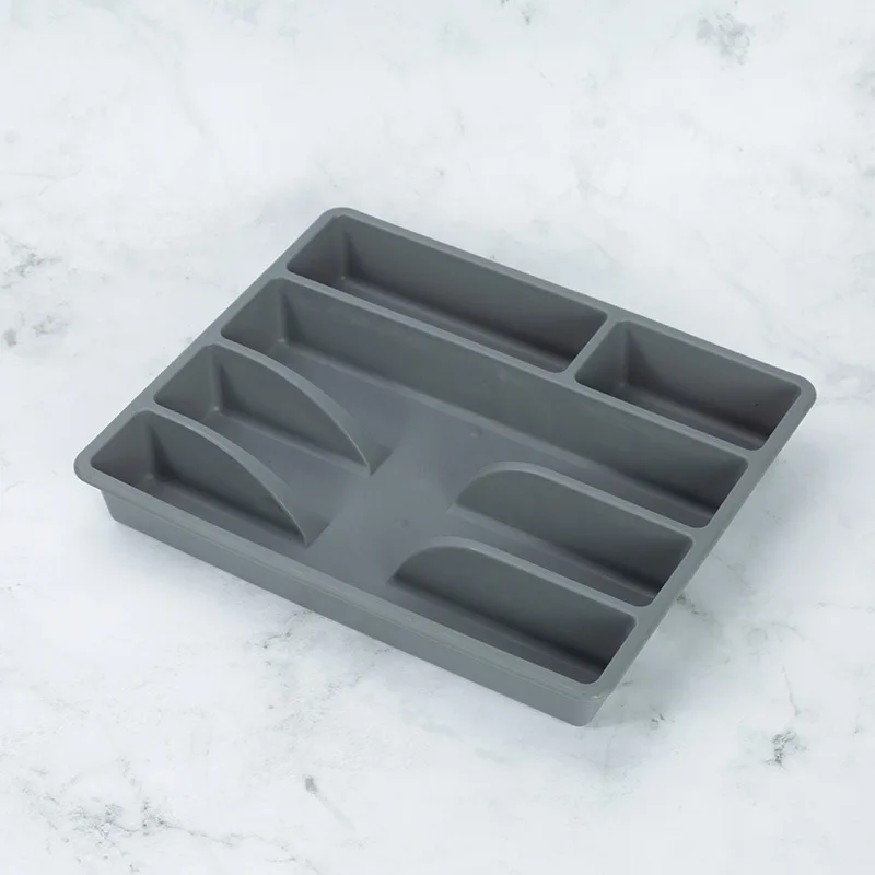 1pc Kitchen Categorized Storage Boxes Multi-Purpose Kitchen Cutlery Storage Tray Cutlery Fork Spoon Compartmentalized Organizer