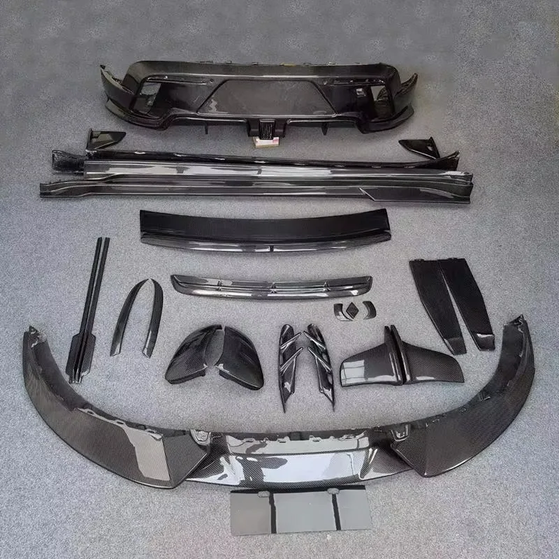 Suitable for Taycan MSY Carbon Fiber Body Kit Front Lip Side Skirts Rear Diffuser