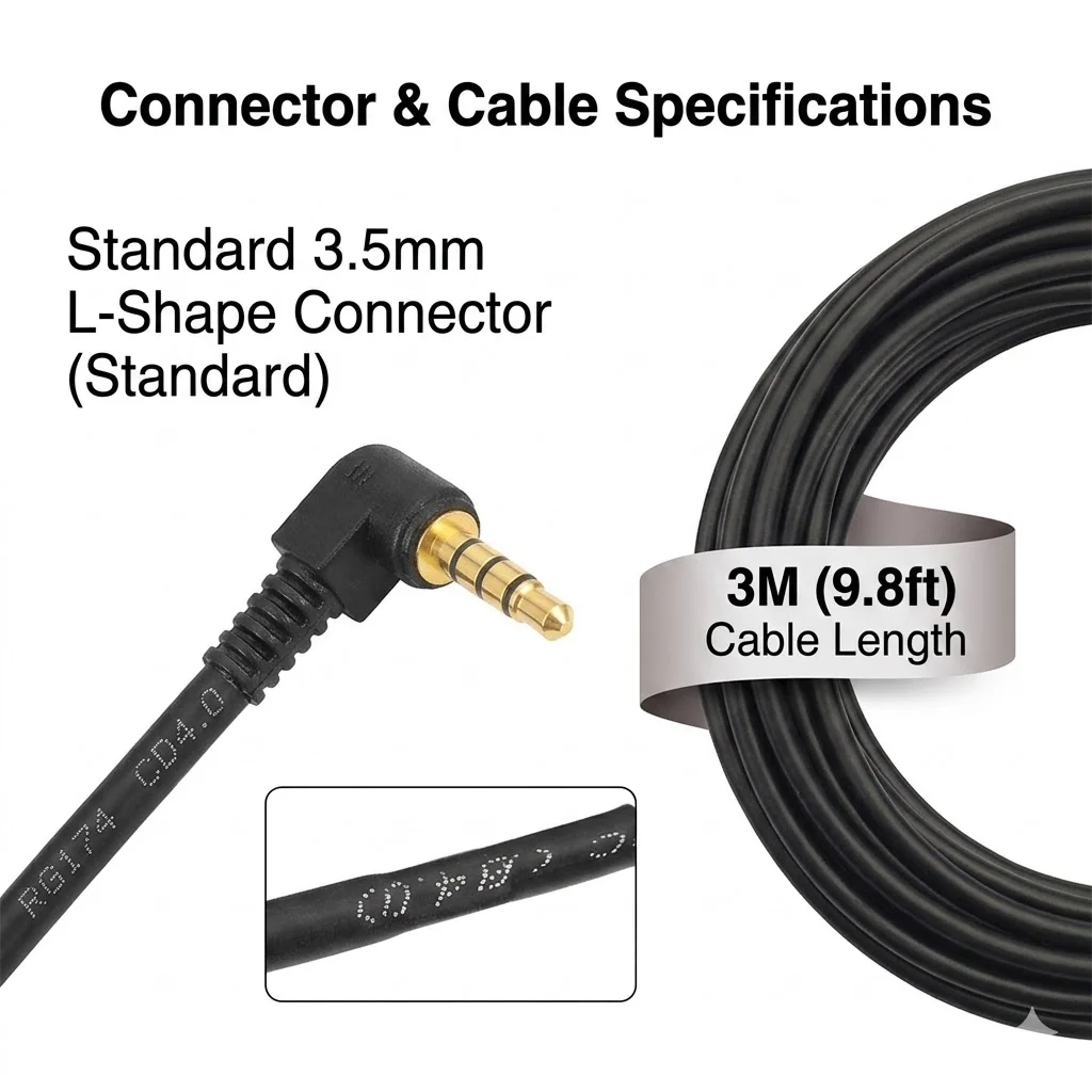 Superbat GPS Digital Radio Receiver Antenna 3.5mm Male Connector for AUKEY Papago Vechicle Car Dash Camera