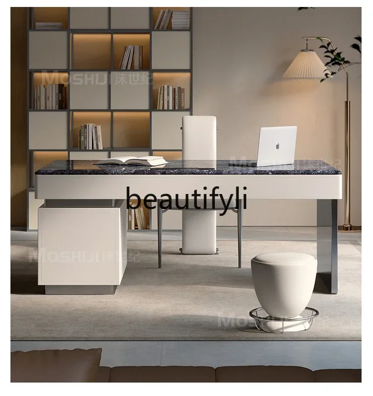 

Boss desk desk home study luxury bedroom natural marble deskQ