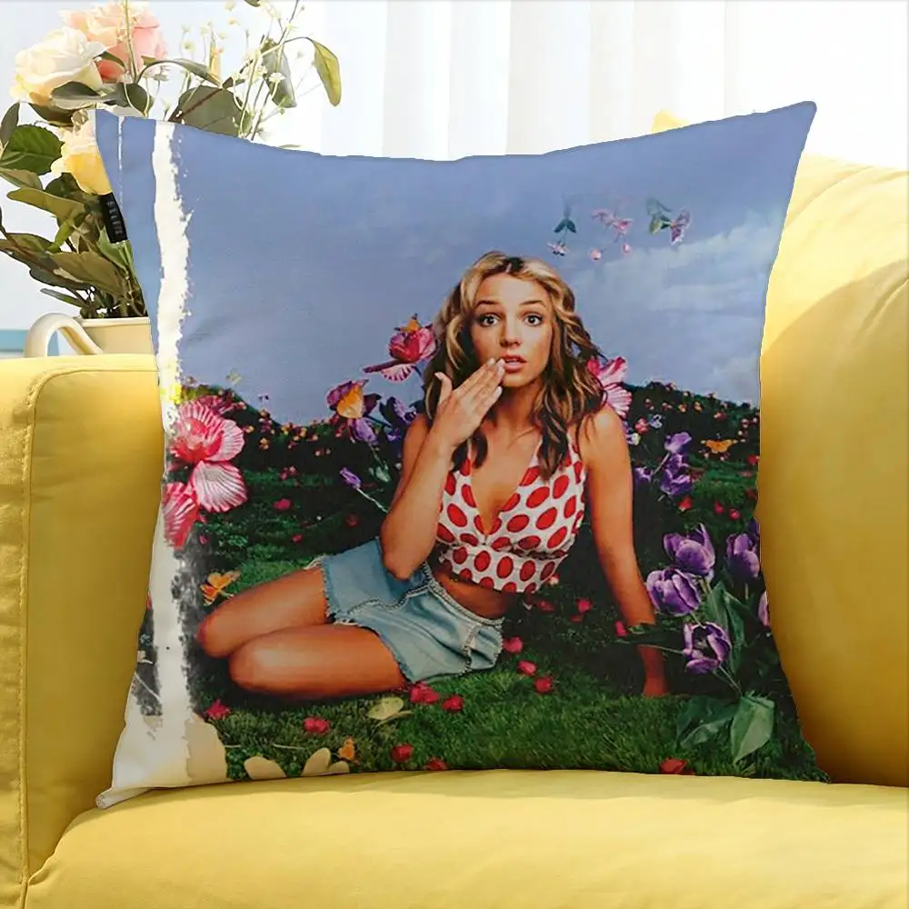 Britney S-Spears  Various Sizes Square Pillow Case For Car Home Bedchamber Decor