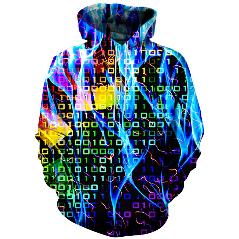 

New graphic hoodie men's clothing 3D neon print new in hoodie women's Harajuku fashion jumper