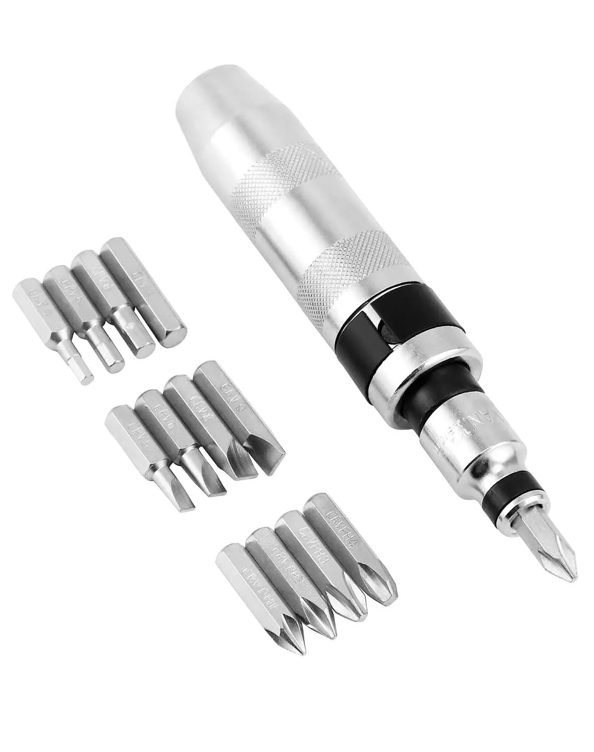 Impact Screwdriver Set Chrome Vanadium Steel Construction Versatile Bits Screw Extractor Kit