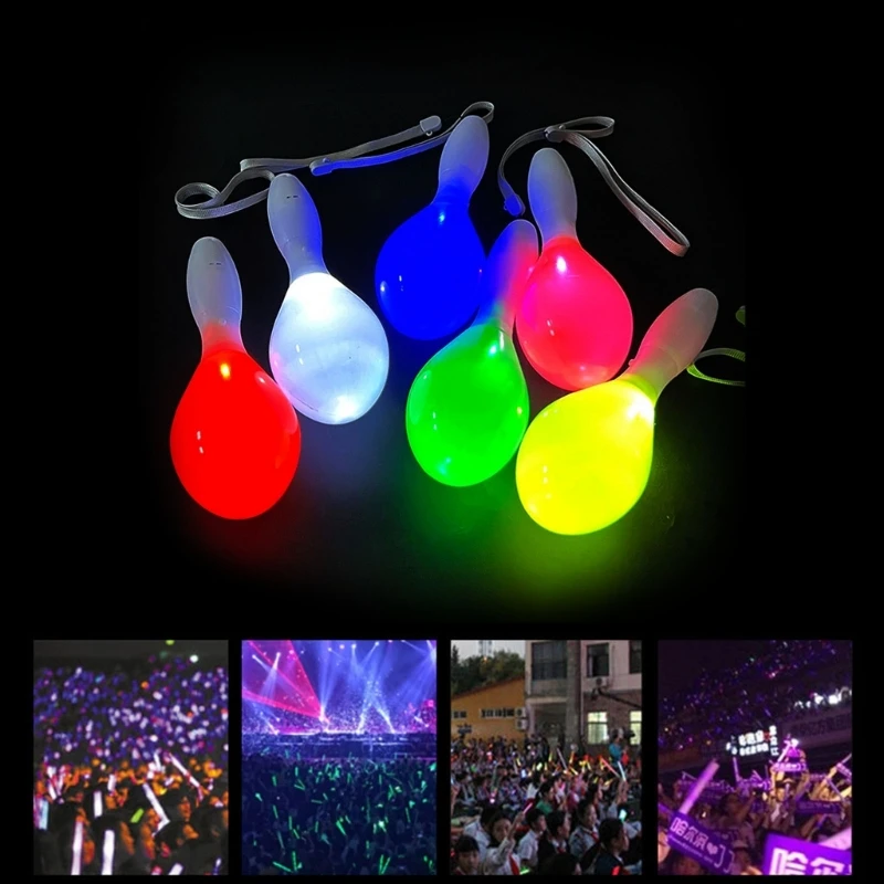 

10Pcs Glowing Sand Hammer Toy Hand Shakers LED Maracas Flashing Light Lamp Birthday Party Carnival Props Dropshipping