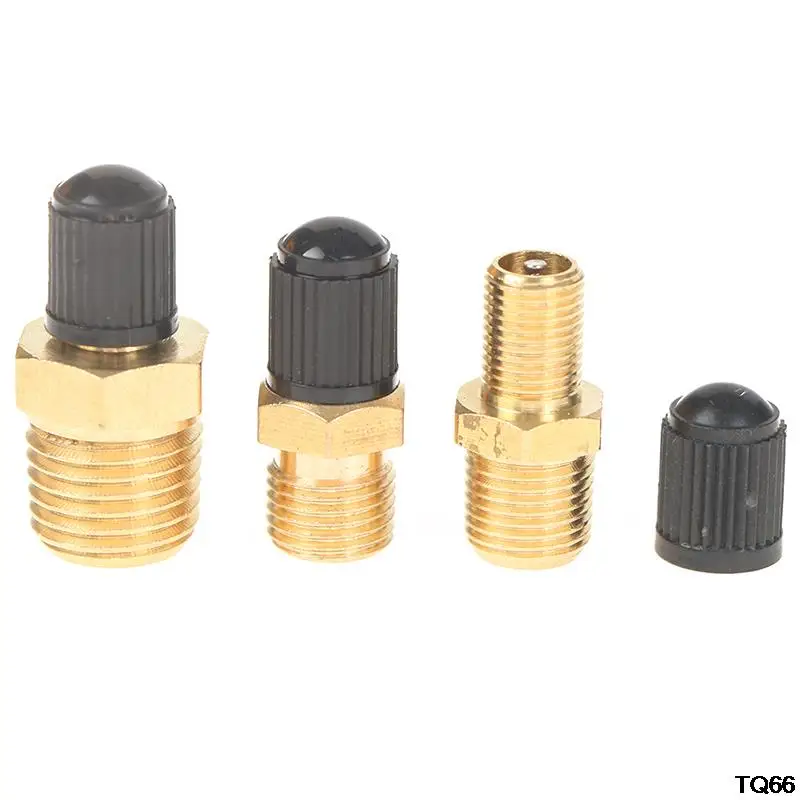 Car Tyre Valve Cores Motorcycle Vacuum Tire Screw Thread Valves Tire Pressure Monitor 1/4 NPT Copper Valves