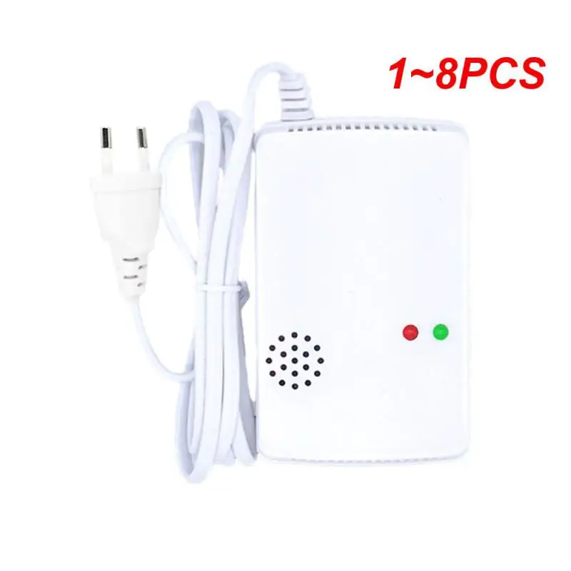 

1~8PCS CORUI Combustible Gas Alarm Sensor Gas Leakage Detector EU Plug Standalone Natural/Liquefied Gas Leak Detector For Home