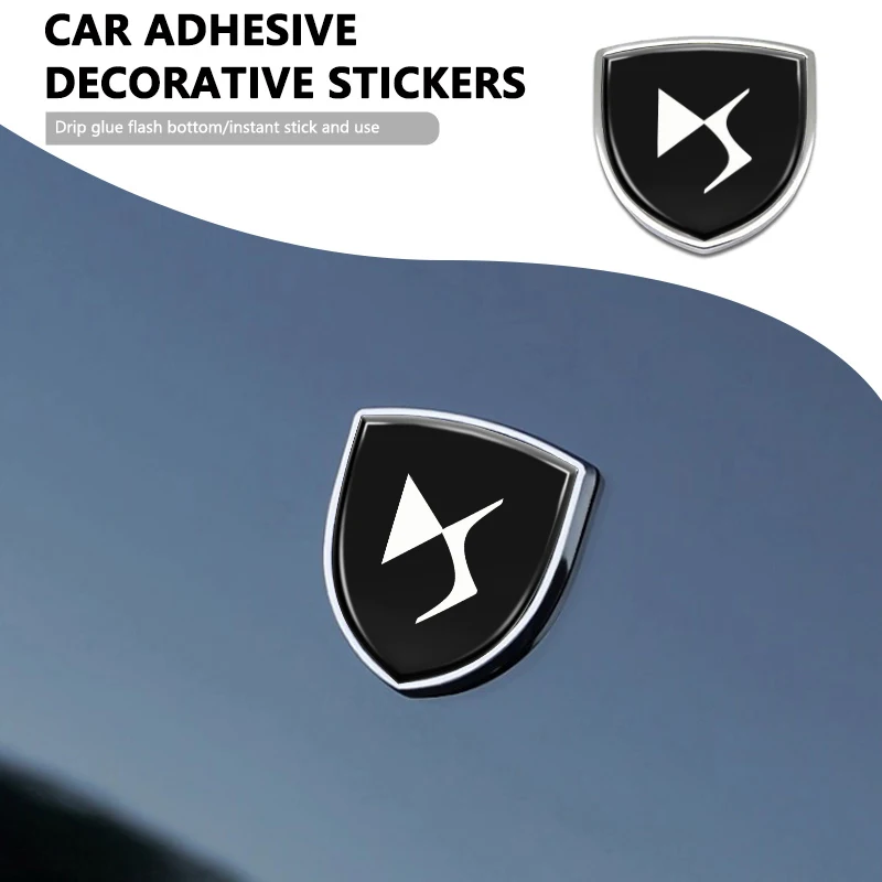 For DS Metal Car Emblem Window Trunk Decorative Decals Auto Sticker Accessories DS3 E-Tense DS5LS‌ ‌DS4S ‌‌DS5 DS6‌ DS7 ‌DS9‌