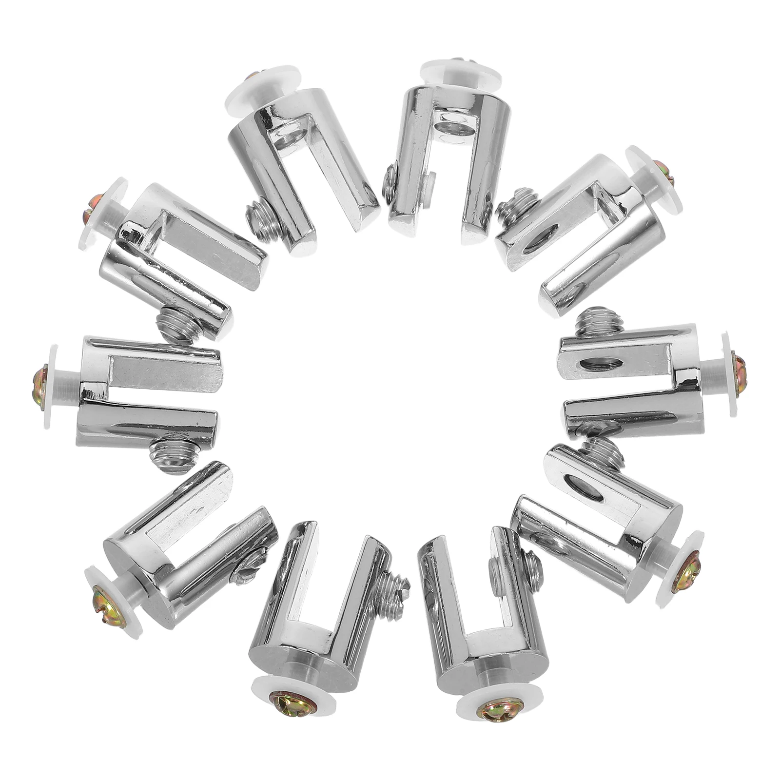 

10 Pcs Glass Clamp Bathroom Mirror Clip Clamps Clips Partition Zinc Alloy Panel