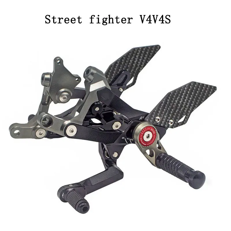 For Ducati Street Fighter V4 2018-2024 PANIGALE V4S V4 V4R V4  Motorcycle whole CNC & Carbon fiber Racing Rearset