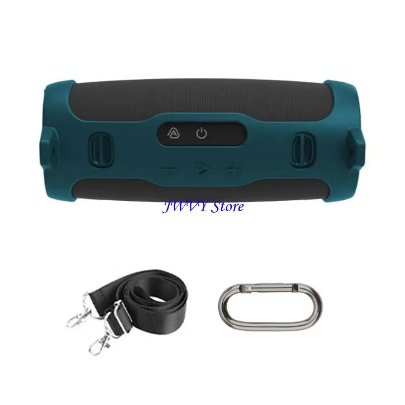 573A Kasing silikon anti goncangan antidrop dengan bahu untuk pengisian daya 6 speaker