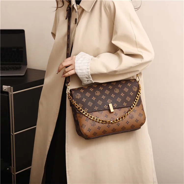 

‌2025 Monogram Chain Underarm Bag Women Luxury Vintage Shoulder Crossbody Purse