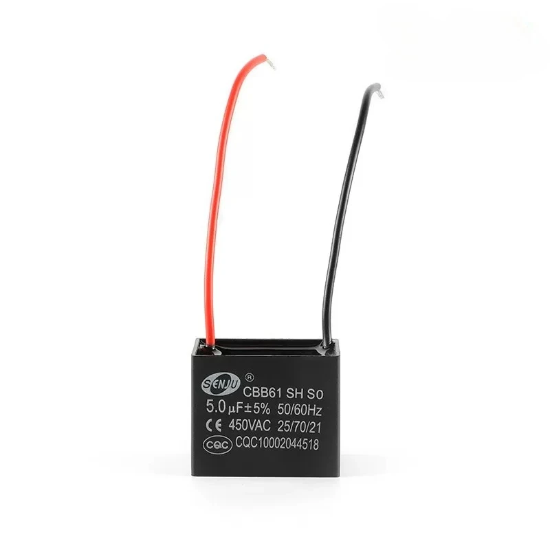 CBB61 Starting Capacitor 450VAC 1-20uF Fan Air Conditioner Range Hood Motor Starter Capacitor ±5%