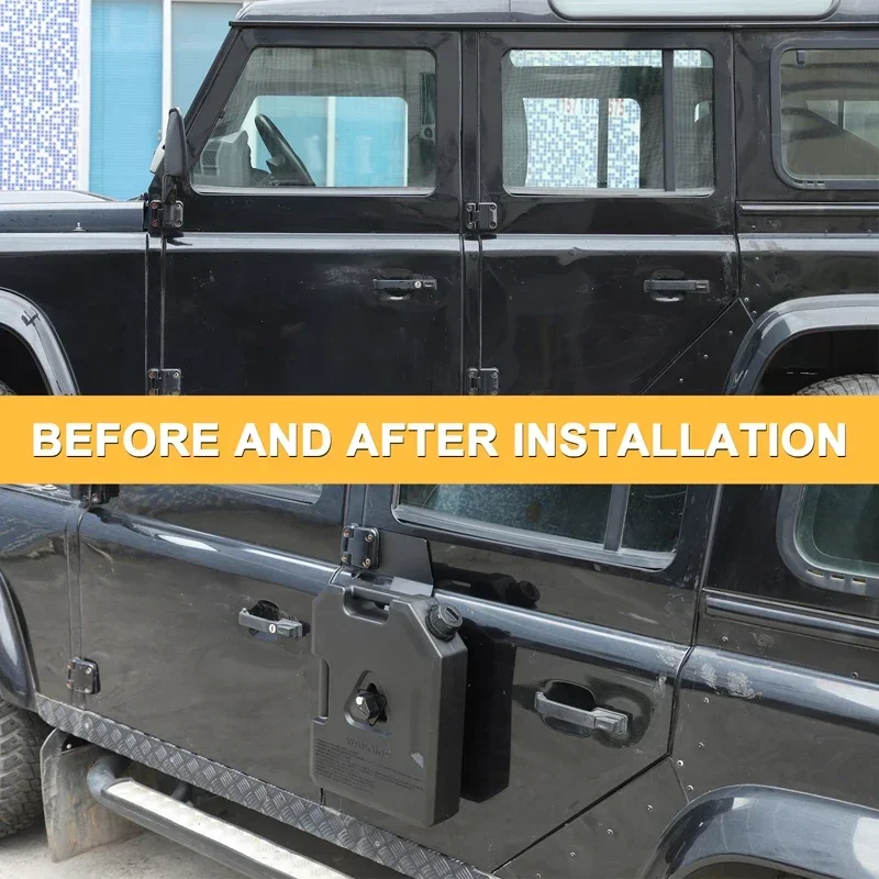 For Land Rover Defender 90 110 2004-2018 Carbon Steel Black Car Exterior Door Panel Oil Barrel Stand Modification Accessories