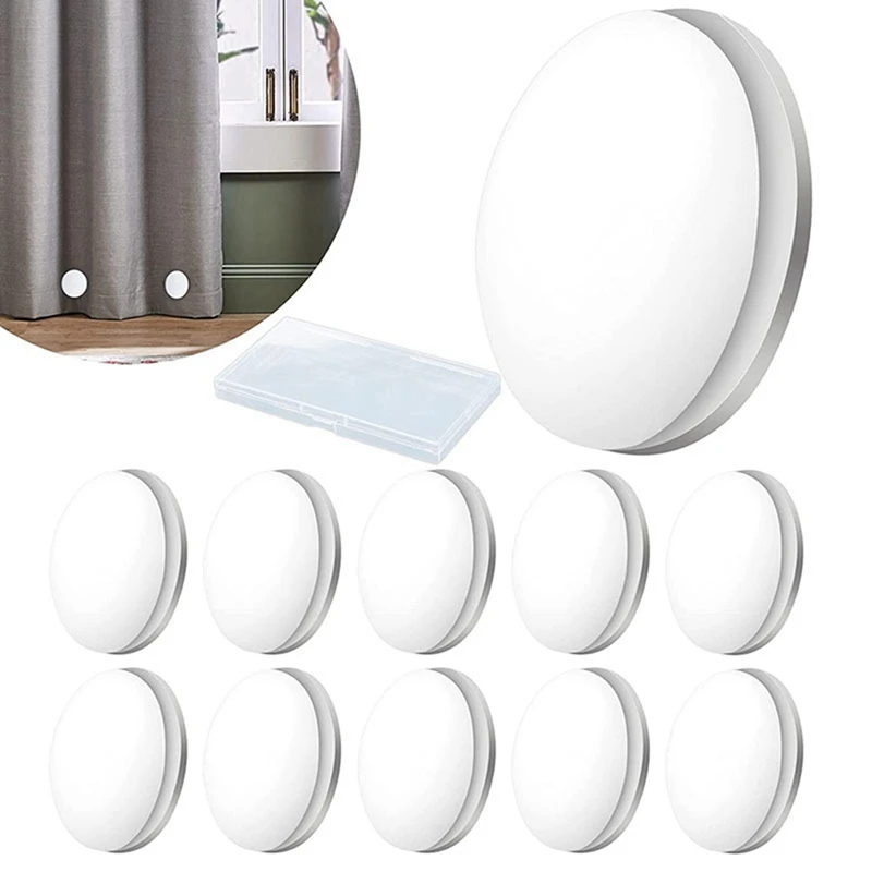 30PCS Magnetic Curtain Weights Drapery Weights Magnet Shower Curtain Weights Bottom For Tablecloth Curtain,White