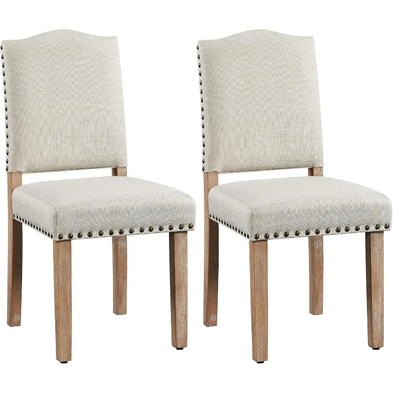 

Dining Chairs Dining Room Chair Fabric Parsons Chairs with Nailhead Trim and Solid Wood Legs for Home, Kitchen