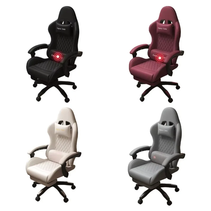 Luxury High-Back Ergonomic Gaming Chair with Footrest Modern Leather Design Extendable Swivel Function