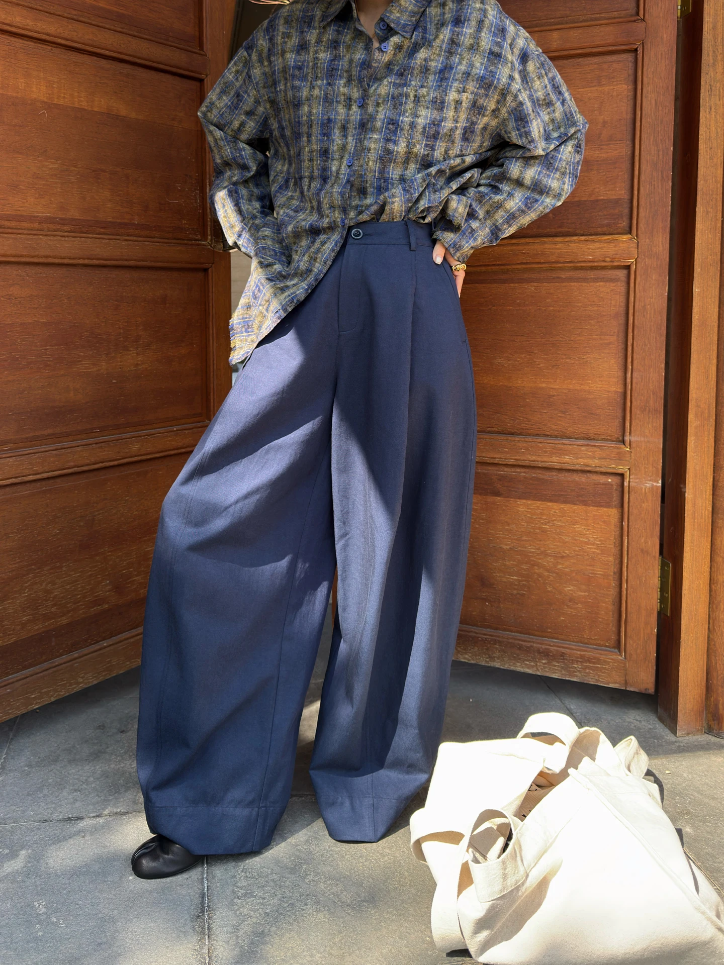 

Fashionable Loose Wide Leg Casual Pants Women's Comfortable Loose Feel Korean Style High Waist Straight Tube Trousers
