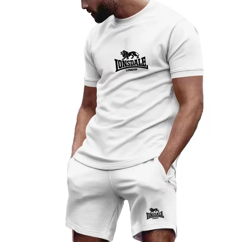 

Summer Men's Leisure Two-Piece Set Breathable Quick-Drying Loose Comfortable Short-Sleeve T-Shirt And Shorts Outfit