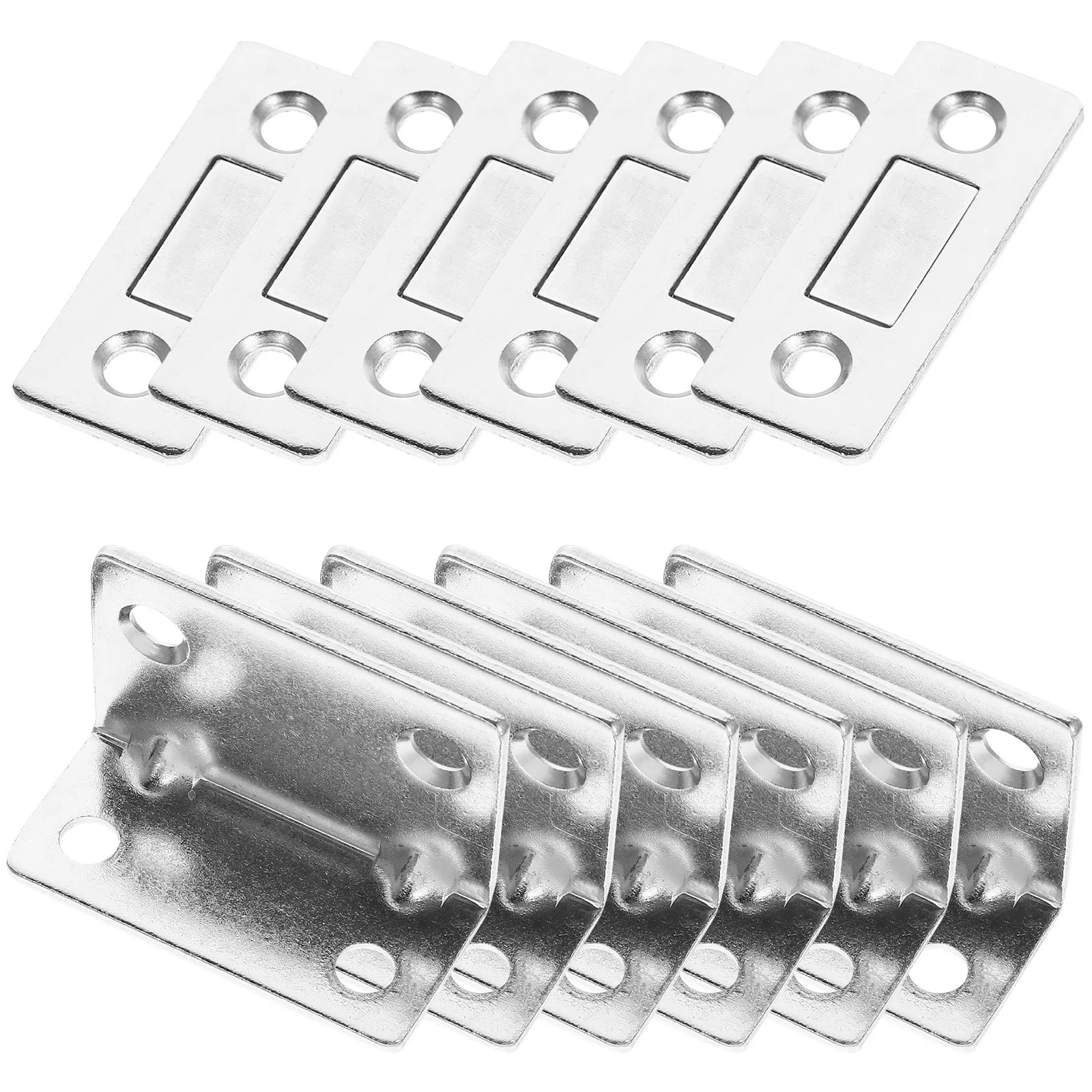 

6Set Magnetic Cabinet Closures Thin Door Catch No Drill Installation Furniture Accessory Concealed Magnetic Latch