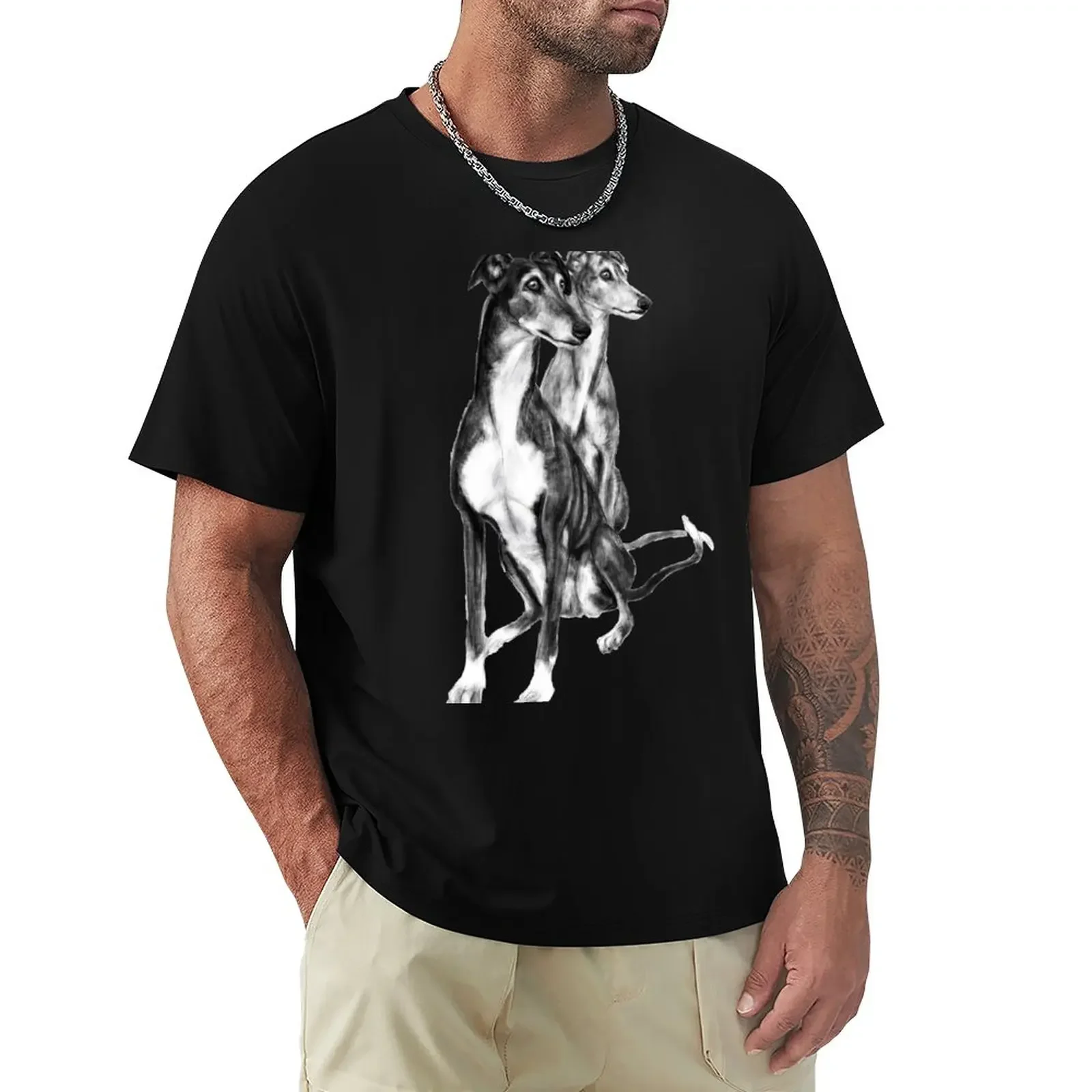 Igor & Evi, Galgo Espagnol T-Shirt sublime summer clothes Short sleeve tee outfits for men cotton funny vintage graphic t shirts