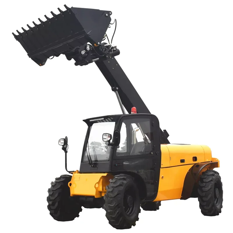 Factory electric telescopic forklift remote control processor with fork and bucket for sale