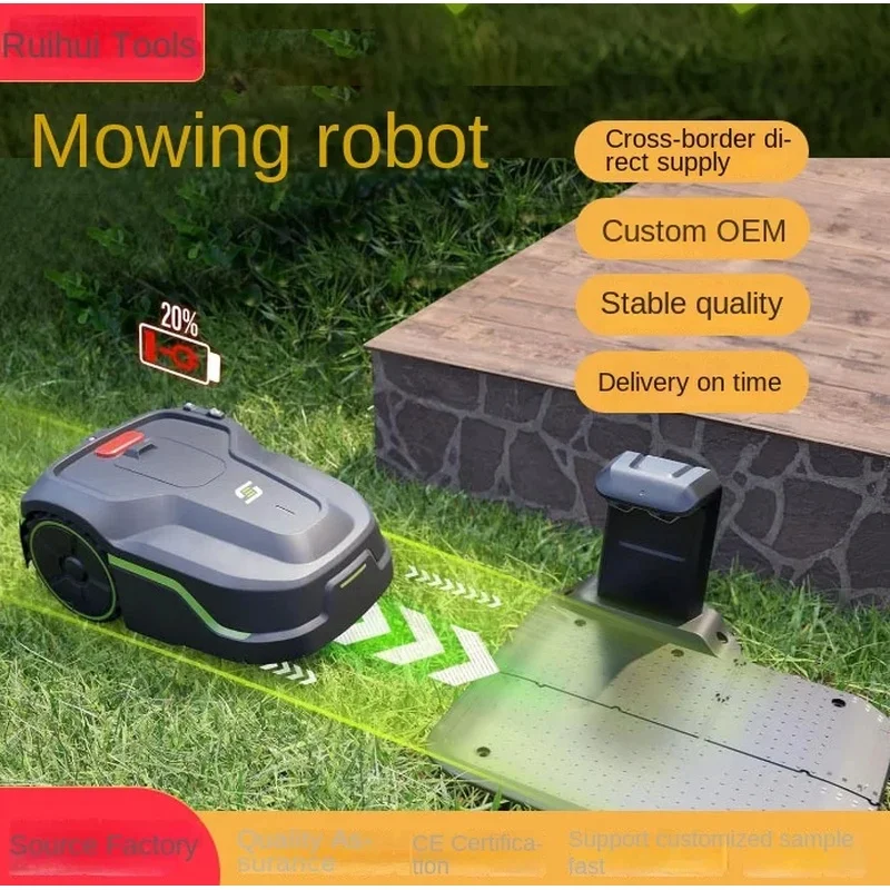 High Efficiency Industrial 1800W Automatic Lawn Mower Robot Intelligent Control 21V Power Source Courtyard
