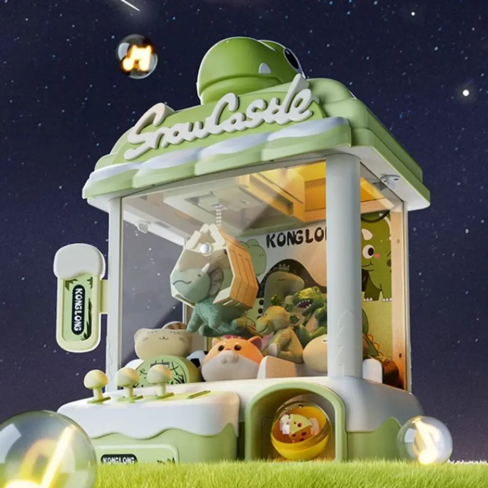 

Dinosaur/Bunny Doll Claw Machine Coin-operated Timed Claw Catch Toy Machine Joystick Control 10 Dolls&Eggs