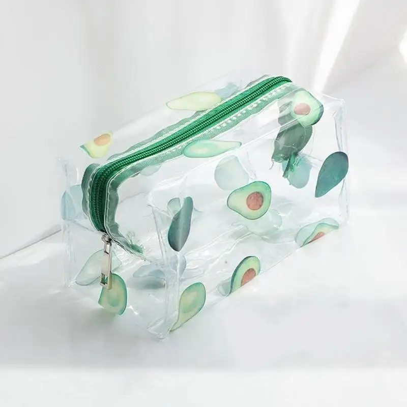 Pvc Makeup Bag Waterproof Transparent Pencil Case Stationery Gift Students Pencil Bag Kawaii Makeup Cosmetic Bags Travel Purse