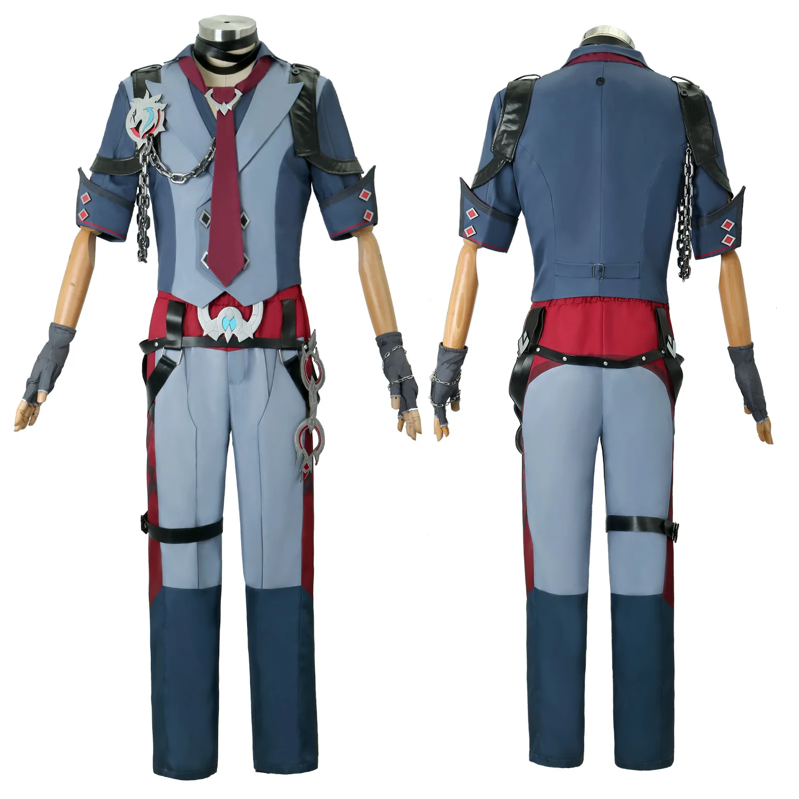 Wriothesley Cosplay Genshin Impact Cosplay Wriothesley Genshin costumi Cosplay tute uniformi parrucca superiore Set completo puntelli Ganyu