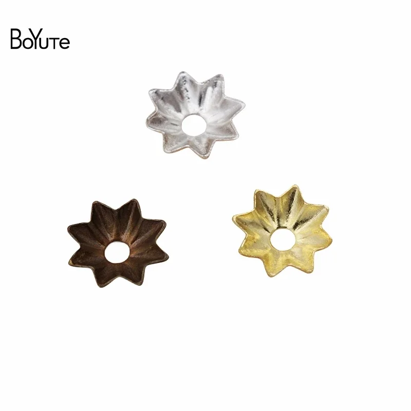 

BoYuTe Wholesale (1000 Pieces/Lot) Metal Brass Stamping 5MM Flower Bead Caps Diy Hand Made Jewelry Making Materials