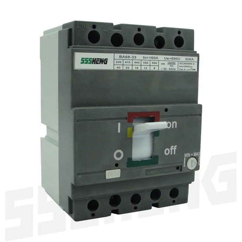 Electric Three-pole Automatic Switch VA88-33 160A 35KA BA88 MCCB 3poles Circuit Breaker