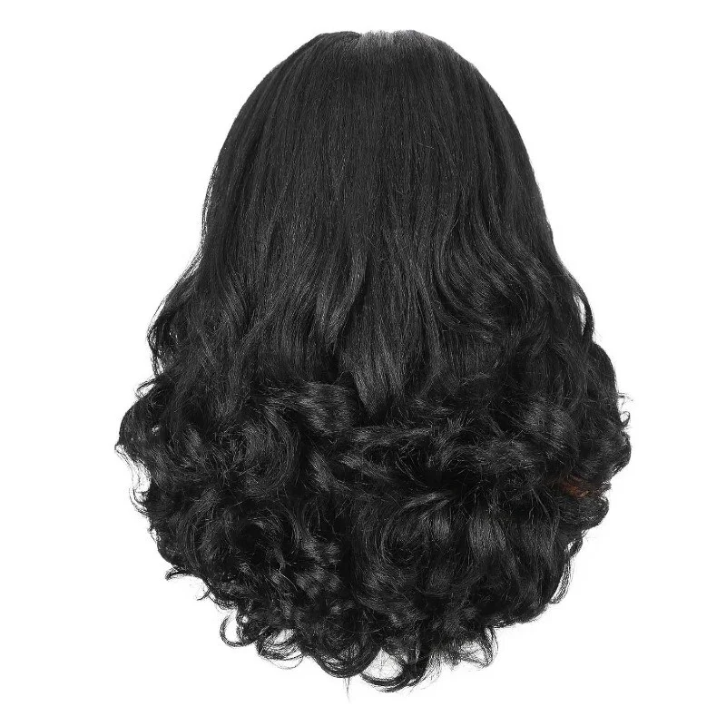 عصابة رأس نسائية طويلة مجعدة يومية نصف شعر مستعار