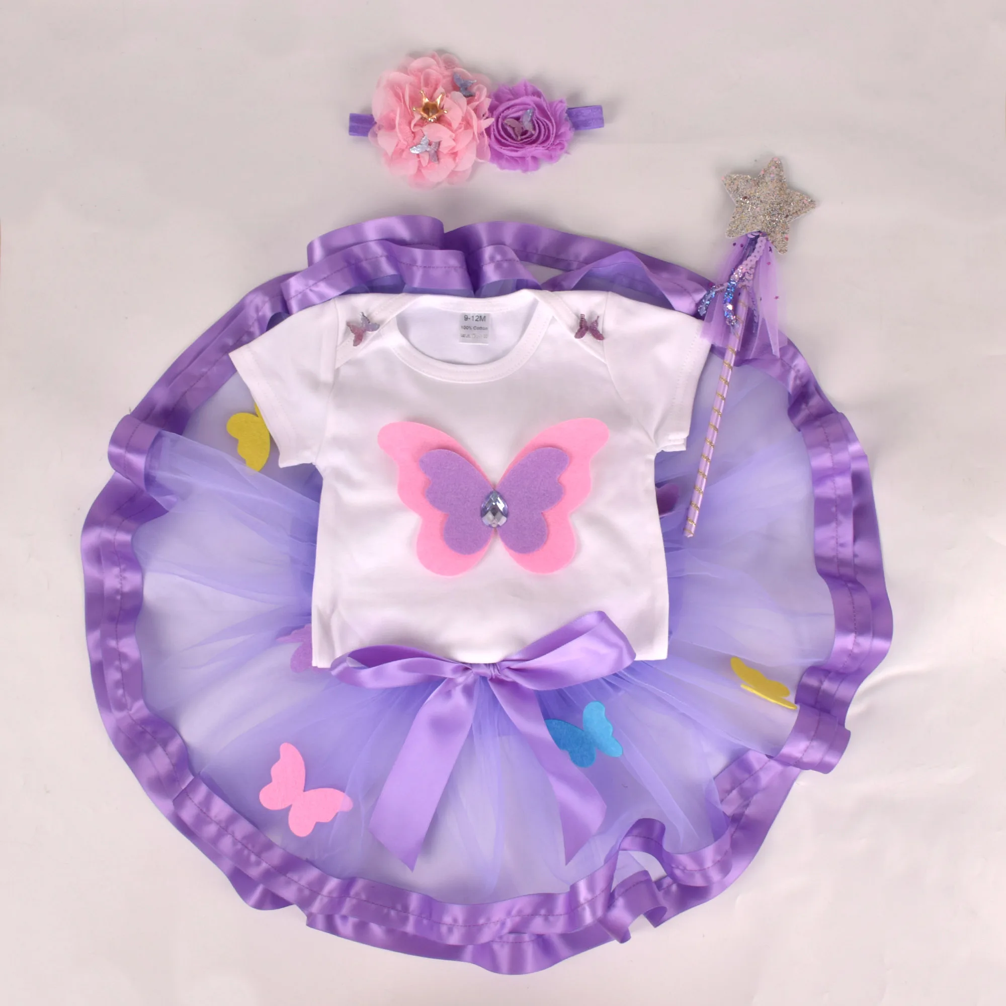 Baby girl Butterfly Birthday Tutu outfit Girls 1st Birthday Party costume Toddler Photo Props Cake Smash Kids Cosplay Tutu