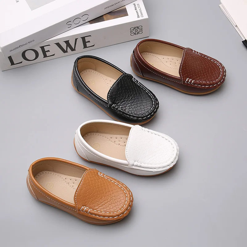 JGSHOWKITO 2026 Brandneue Jungen Casual Loafers Modische Klassische Weiche PU Slip-on Kinder Hochzeit Party Leder Flats Mokassins Trendy – Detail 24