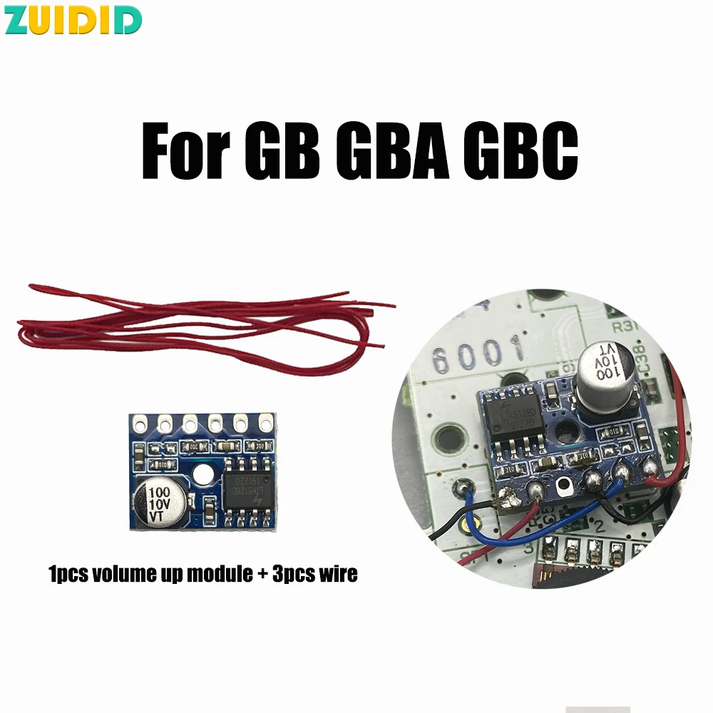 ZUIDID For Gameboy COLOR ADVANCE GBC GBA There is no need to cut the shell Super mini digital amplifier board volume up module