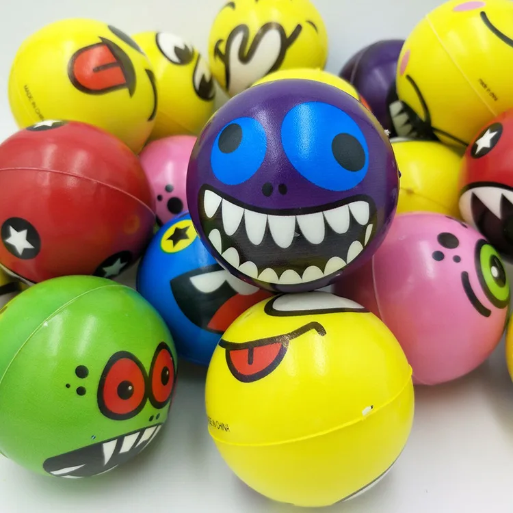 12Pcs Stress Relief Balls Funny Face Classroom Prize Party Favors Toys Antiestress Ansiedad Kinder Speelgoed антистресс игрушки